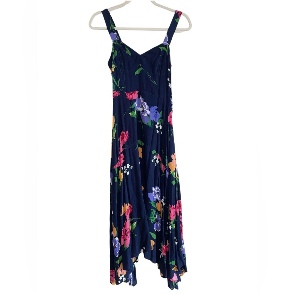 Anthropologie Maeve Vivienne Floral Maxi Handkerchief  Hem Dress - 0 - Picture 5 of 11